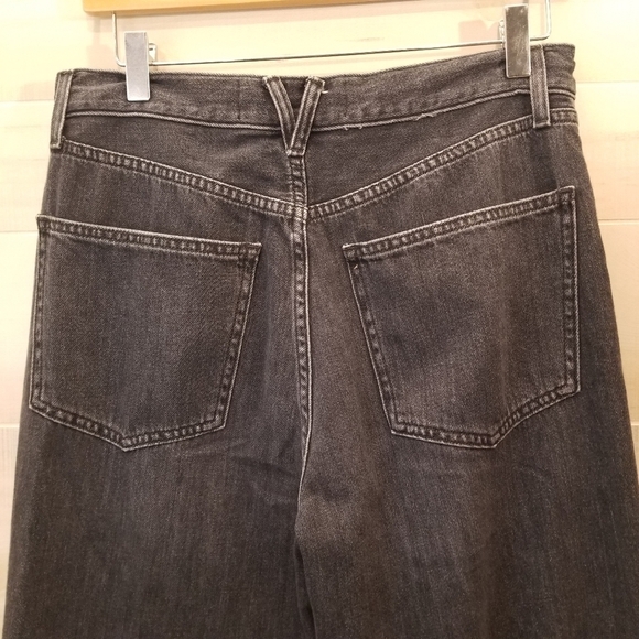 {30} Veronica Beard Blake Class Straight High Rise Washed Black Jeans - Picture 7 of 13